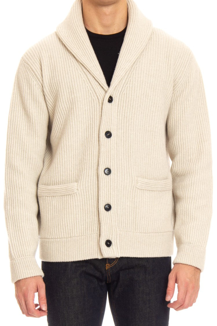 Roberto Collina Relaxed Ribbed Wool-Cashmere Cardigan