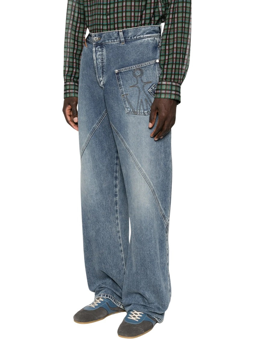 J. W. Anderson Mid Blue Twisted Workwear Denim Jeans
