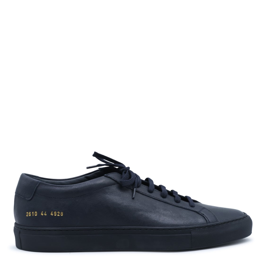 Common Projects Black Leather Gold Detail Sneakers