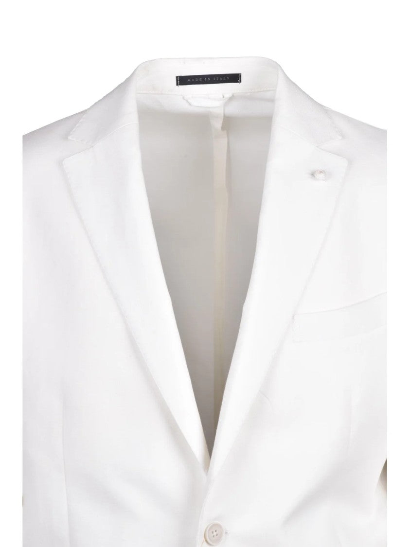 Luigi Bianchi Linen Cotton Jacket - White