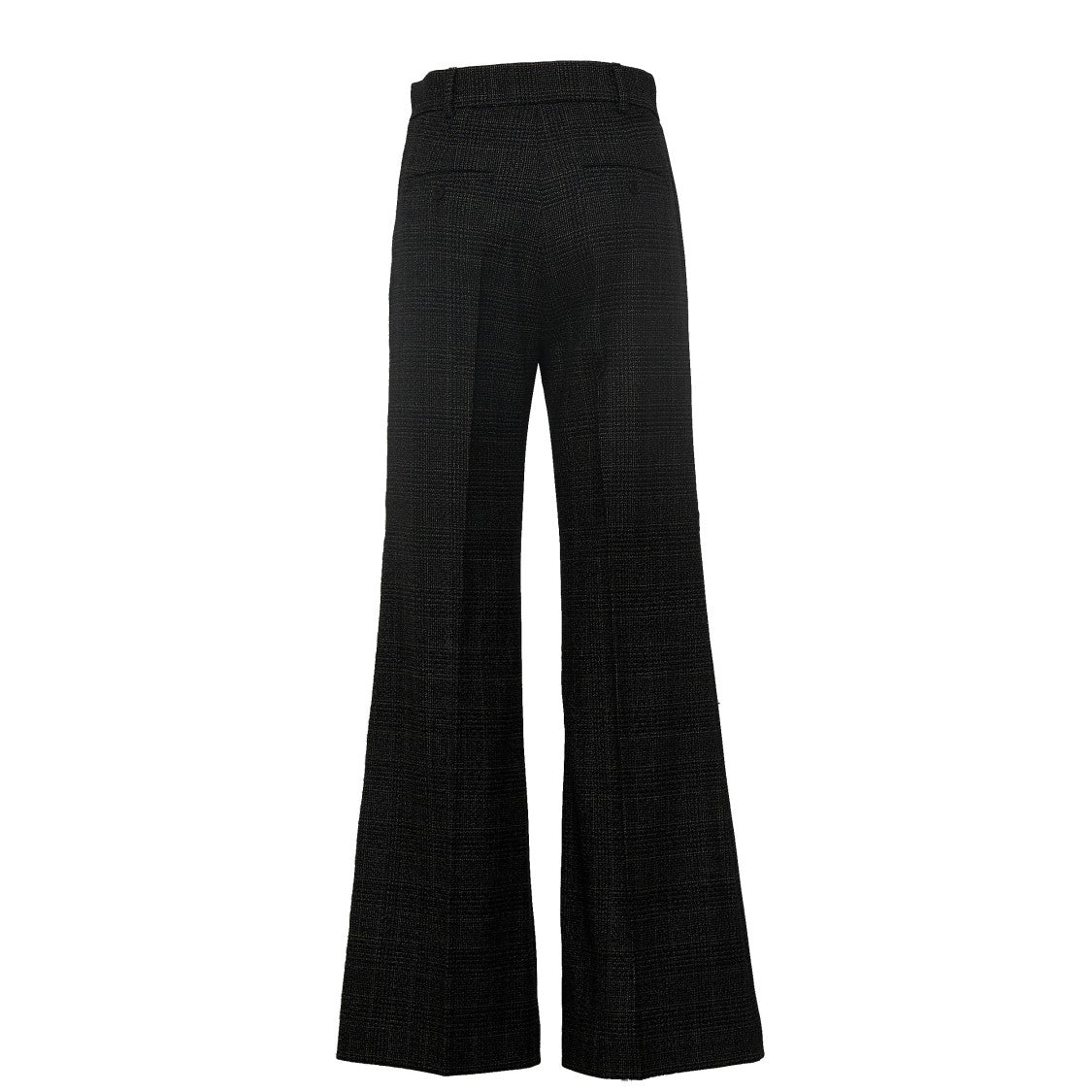 Max Mara Prince Of Wales High-Waisted Flared Wool Pants