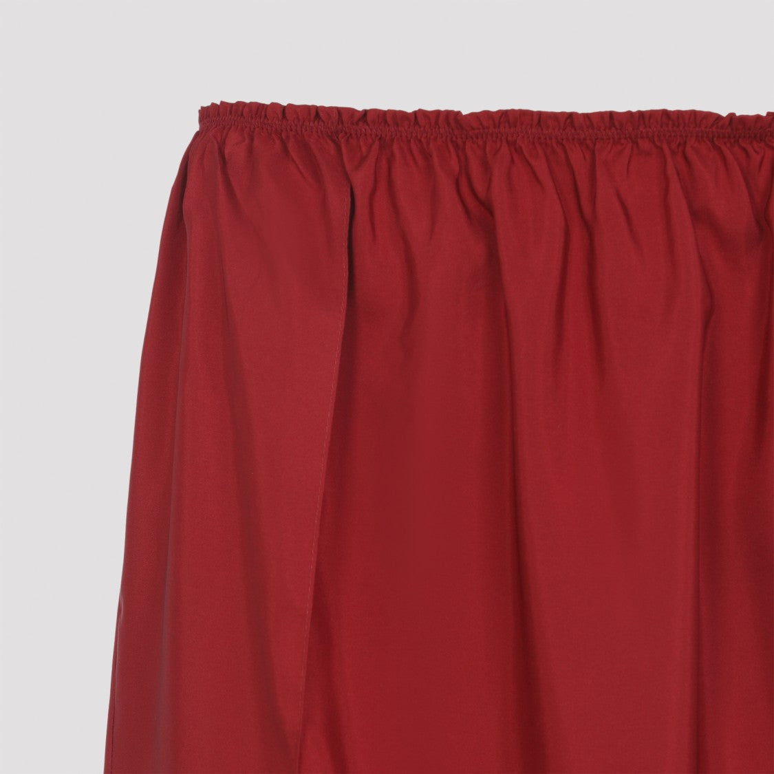 Carven Silk Midi Skirt With Elastic Waistband