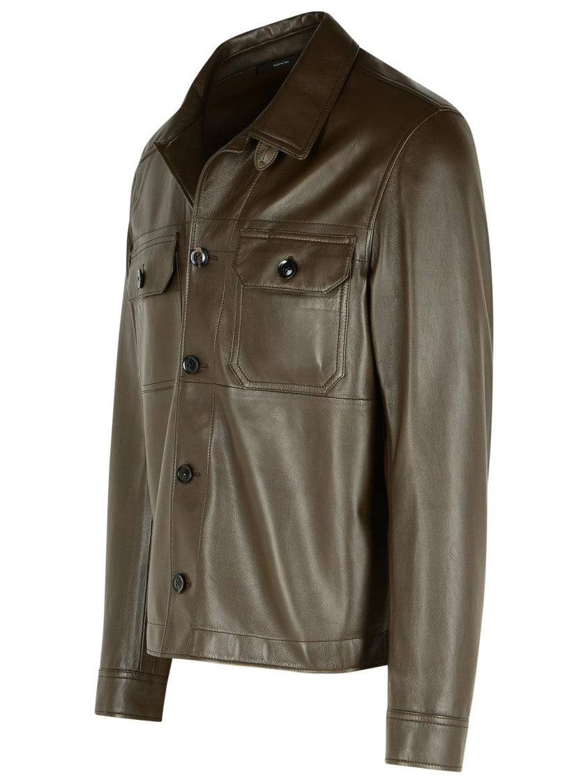 Tom Ford Tobacco Leather Jacket
