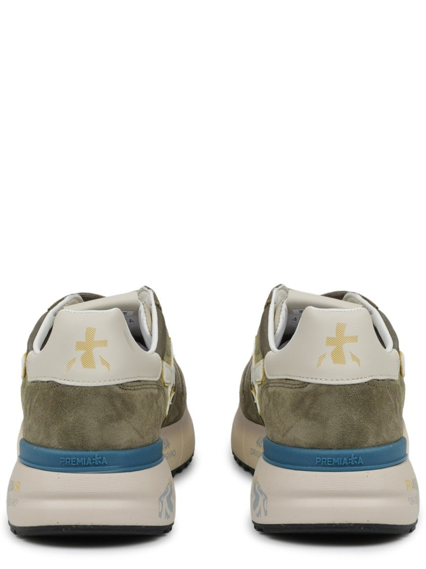 Premiata Mick Mesh Suede Overlay Polyamide Sneakers