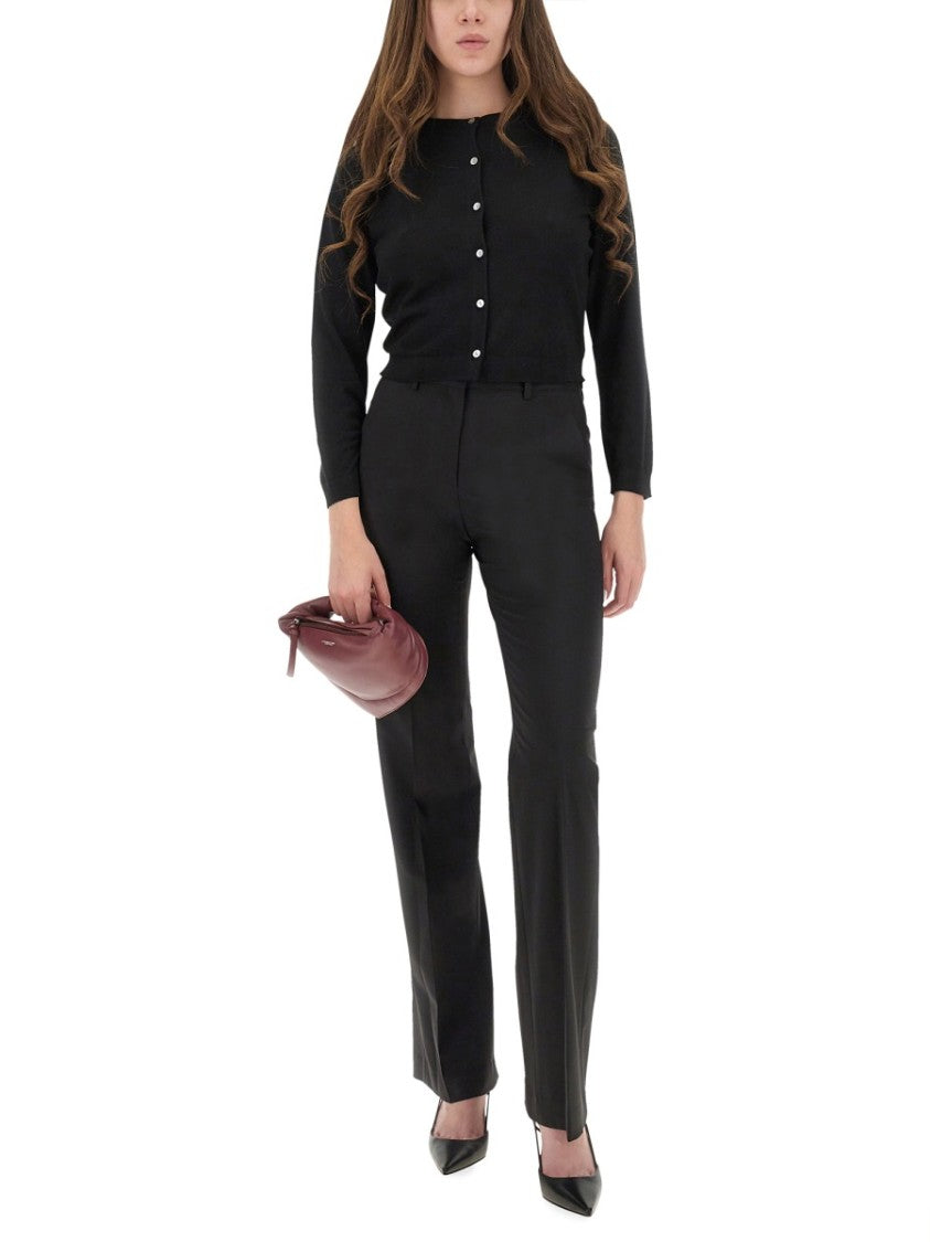 Theory Cropped Black Cardigan