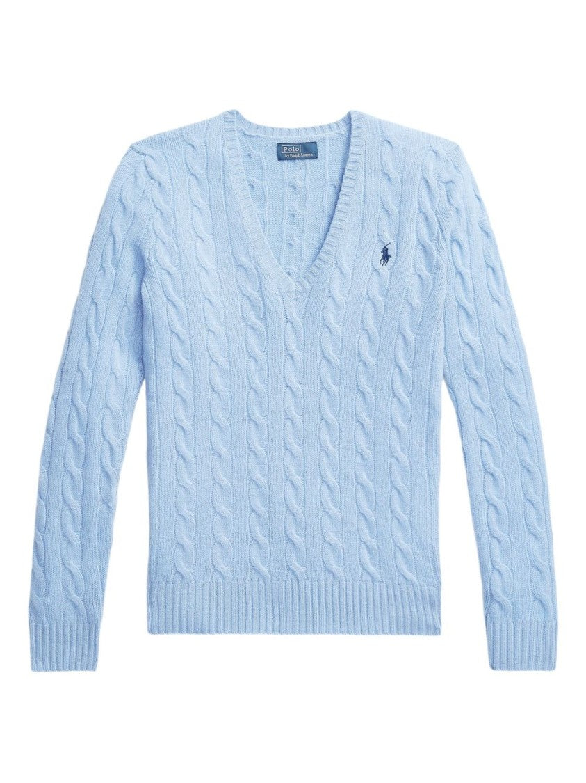 Polo Ralph Lauren Textured Cable Knit V-Neck Sweater