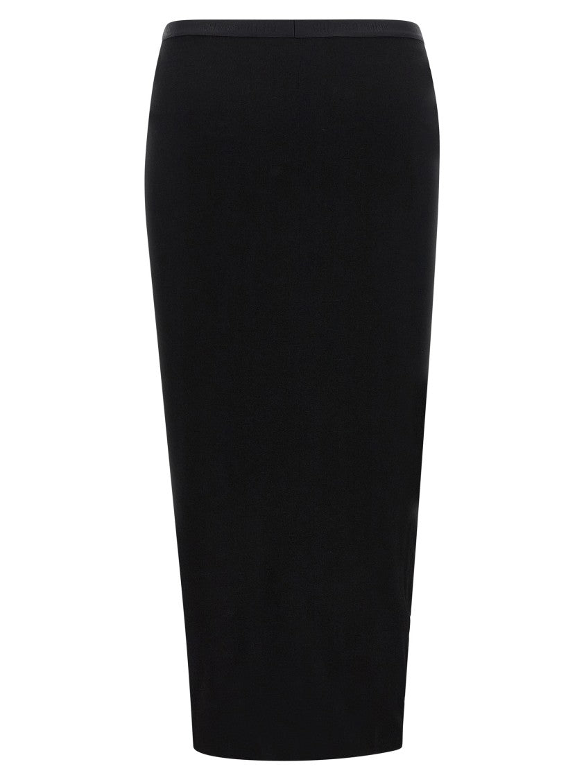 Valentino Garavani Asymmetrical Draped Midi Skirt With Ruched Front