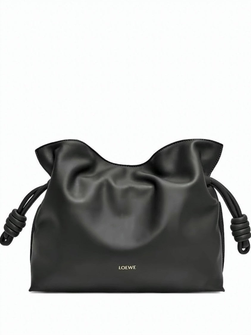 Loewe Ruched Nappa Leather Shoulder Bag With Knotted Details
