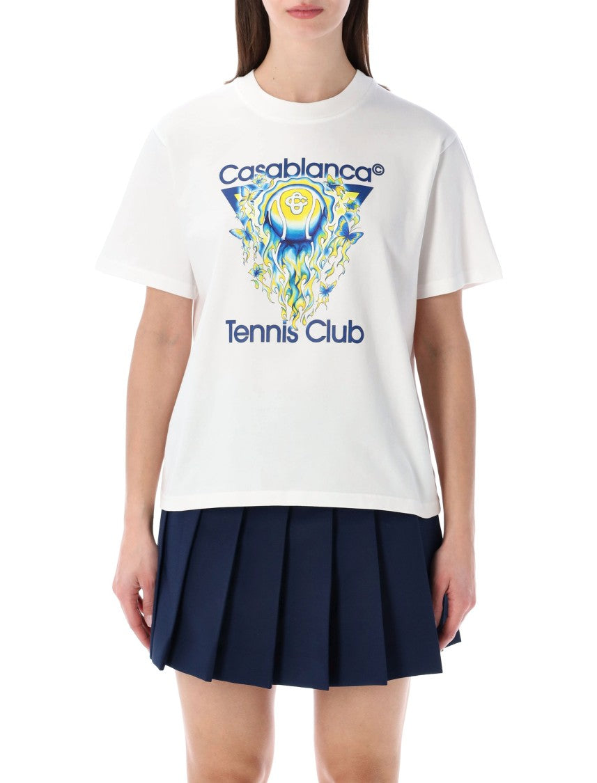 Casablanca Tennis Club Icon Cotton T Shirt