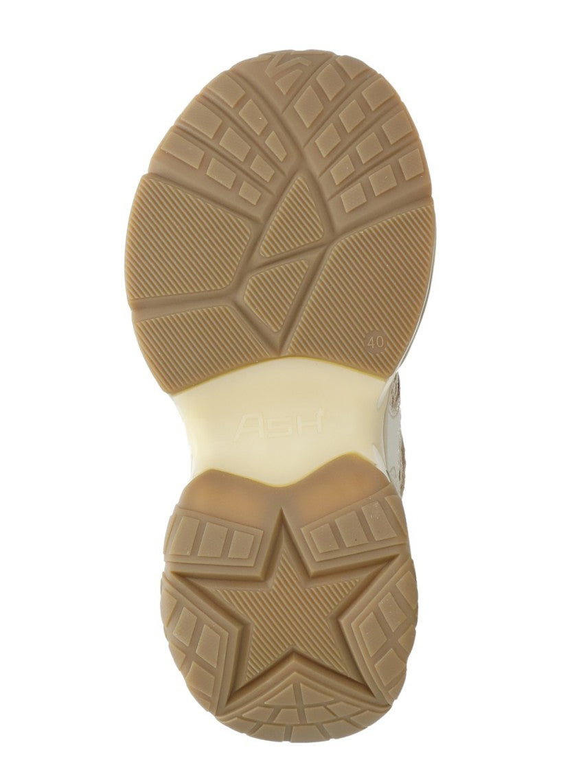 Ash Beige Dragon Contrasting Details Sneakers