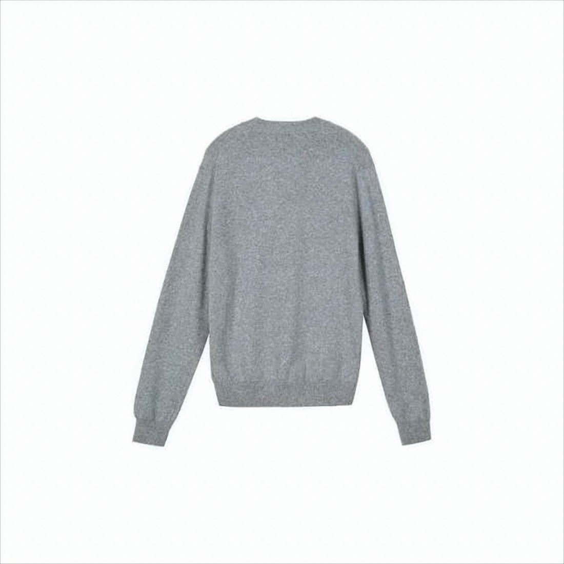 Comme Des Garçons Classic Heather Grey Wool Knit Cardigan