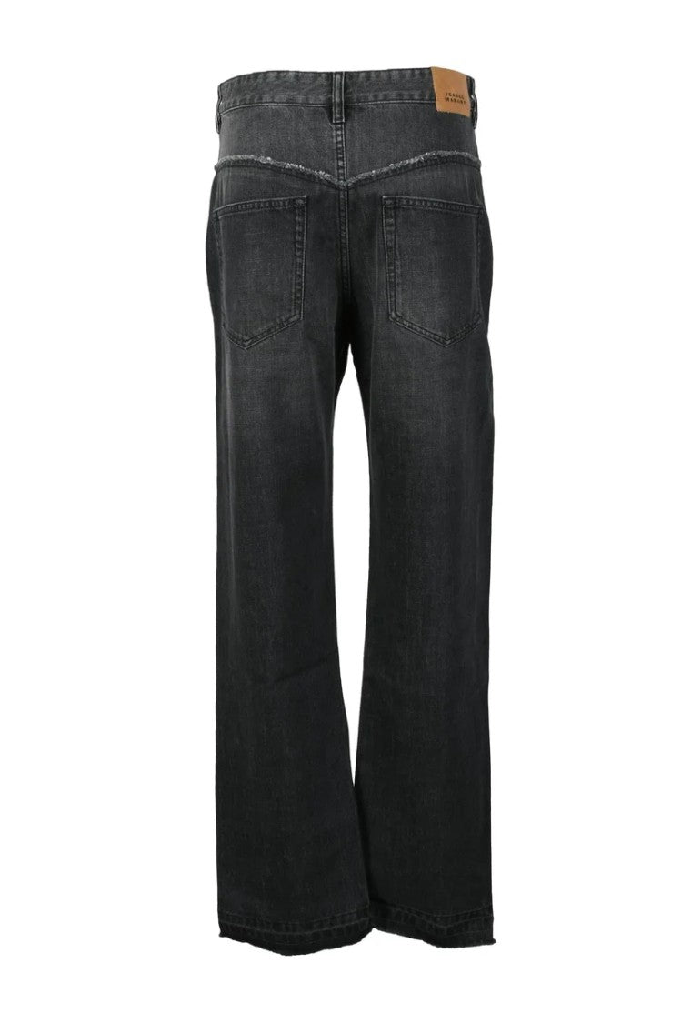 Isabel Marant Straight-Leg Grey Jeans With Classic Five-Pocket Design