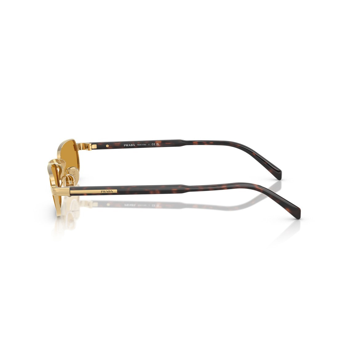 Prada 0Pr B54s Amber-Tinted Rectangular Sunglasses
