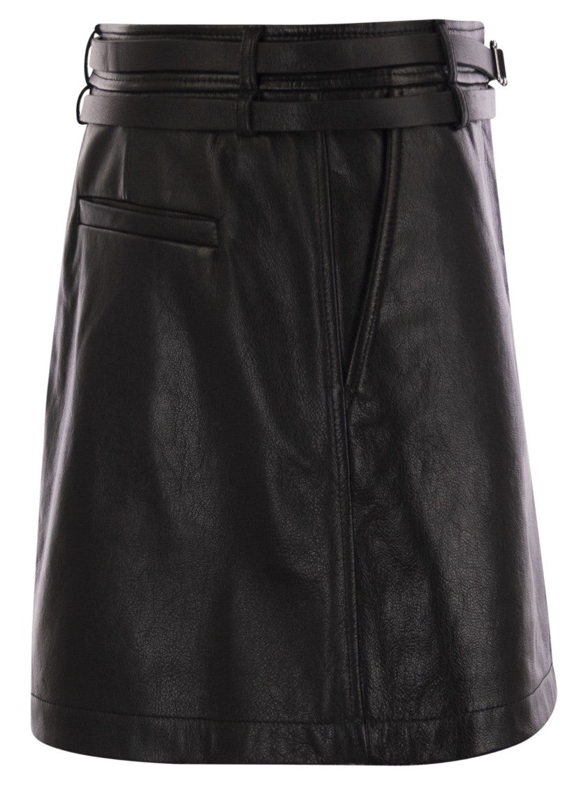 Sportmax Patto - Short Leather Skirt
