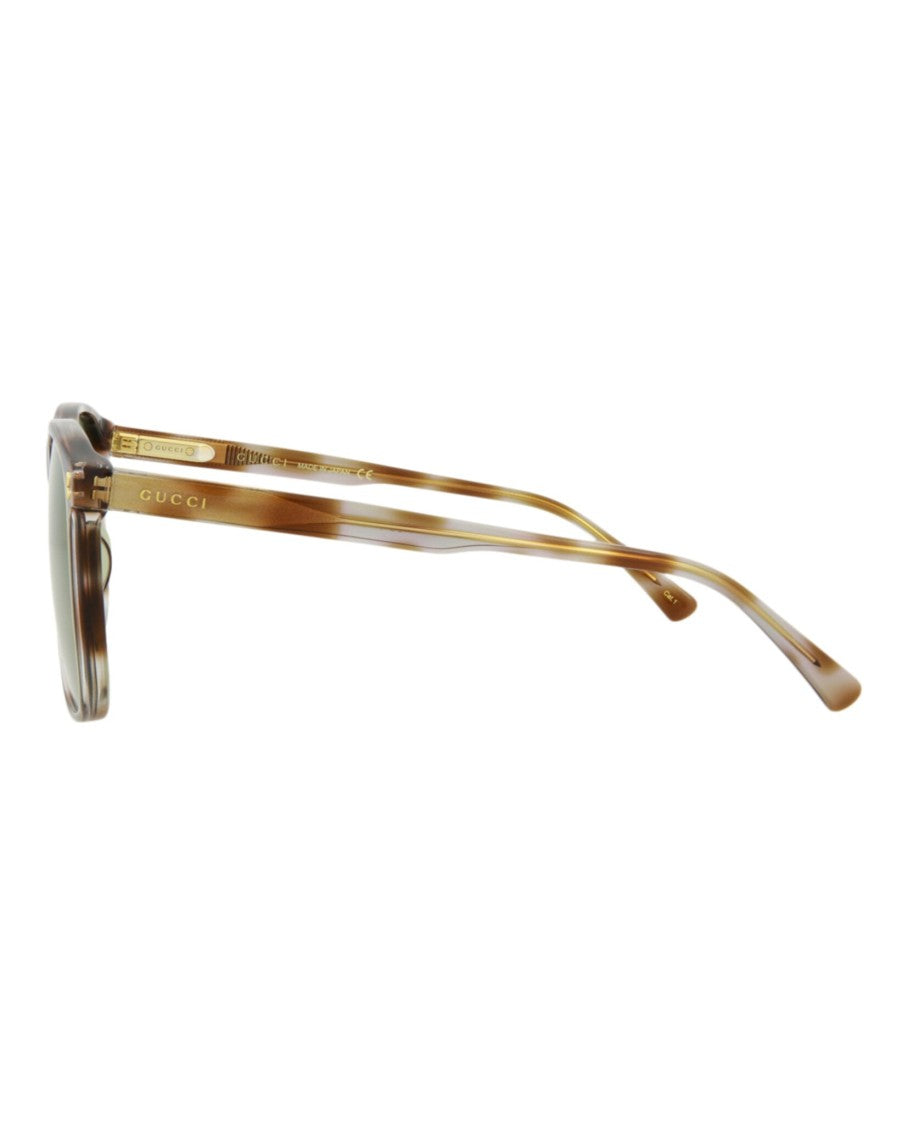 Gucci Square-Frame Acetate Sunglasses With Green-Tinted Lenses
