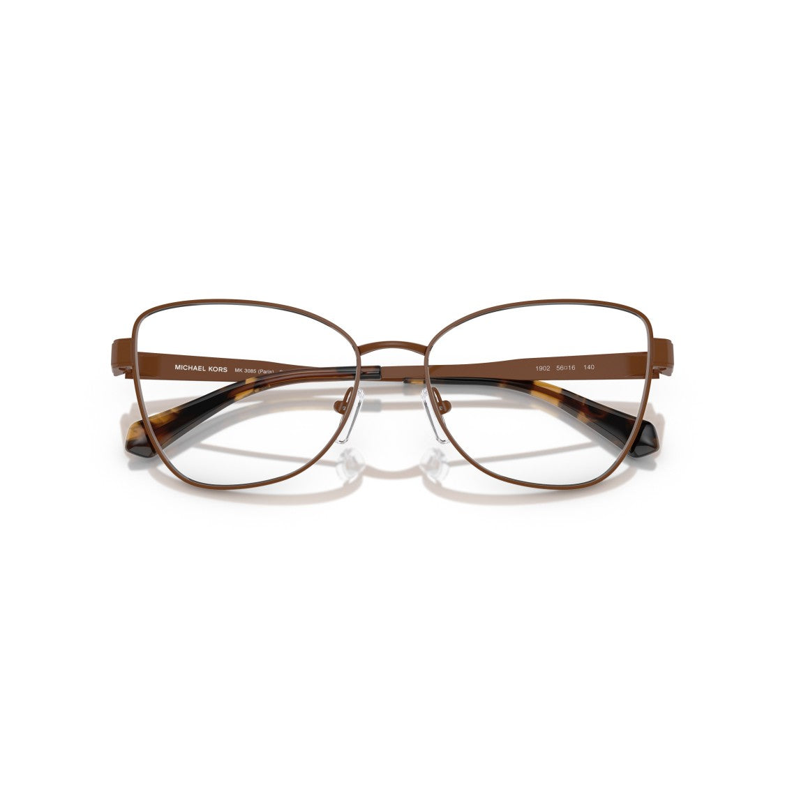 Michael Kors 0Mk3085 Sleek Tortoiseshell-Patterned Metal Frame Eyeglasses