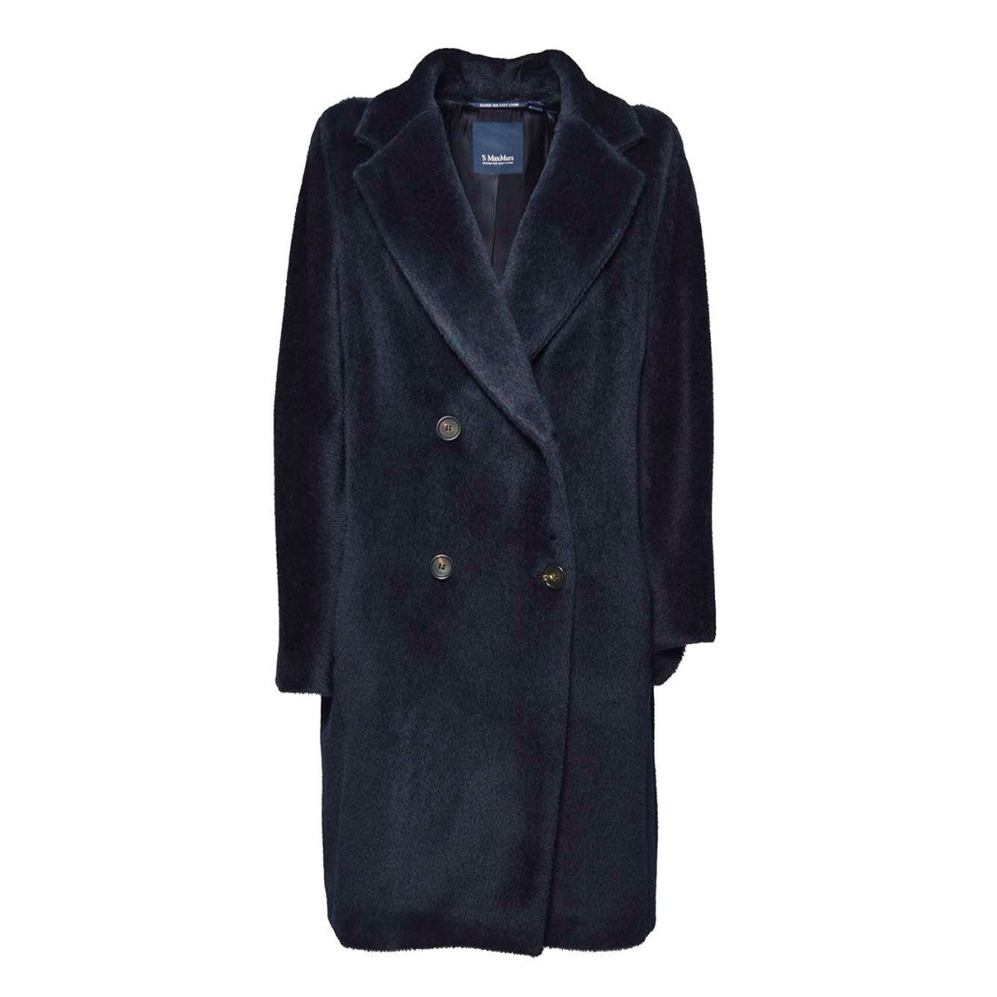 Max Mara Midi Coat In Alpaca And Wool Blend
