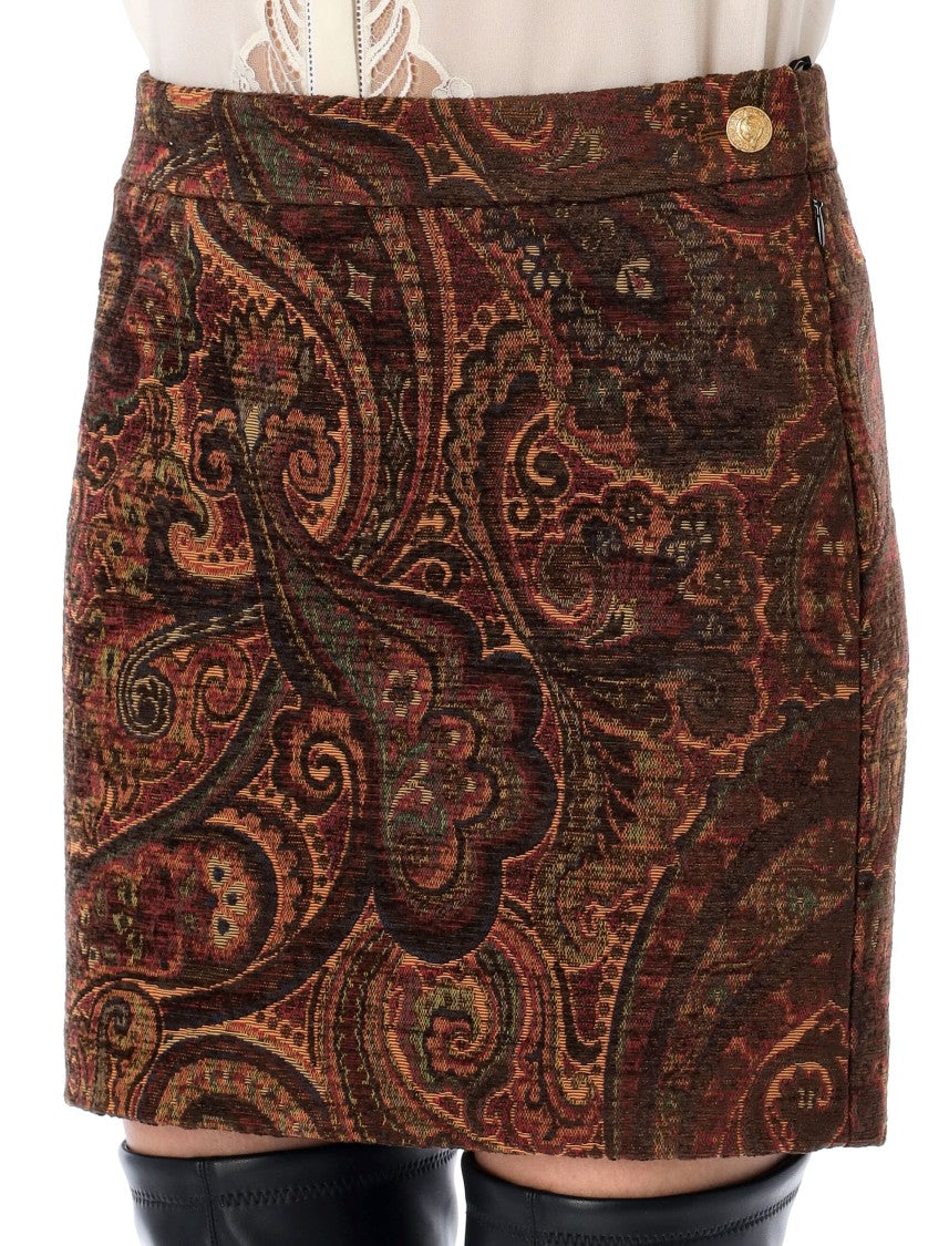 Chloé Tapestry Jacquard Straight Mini Skirt