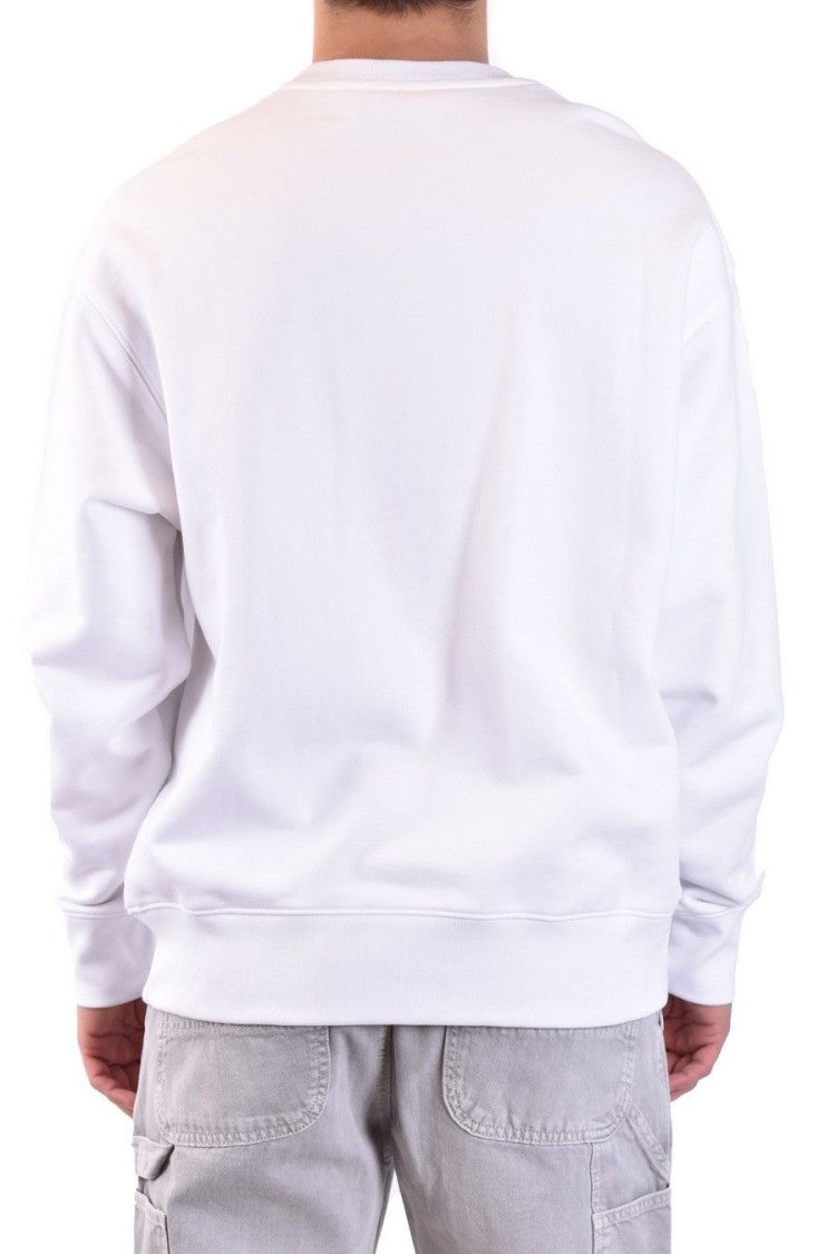 Moschino Classic White Sweatshirt Subtle Logo Detail