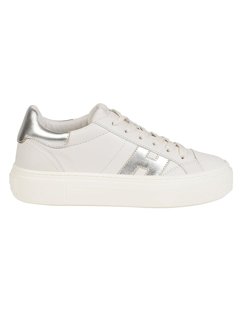 Hogan H705 Low Top Metallic Leather Sneakers