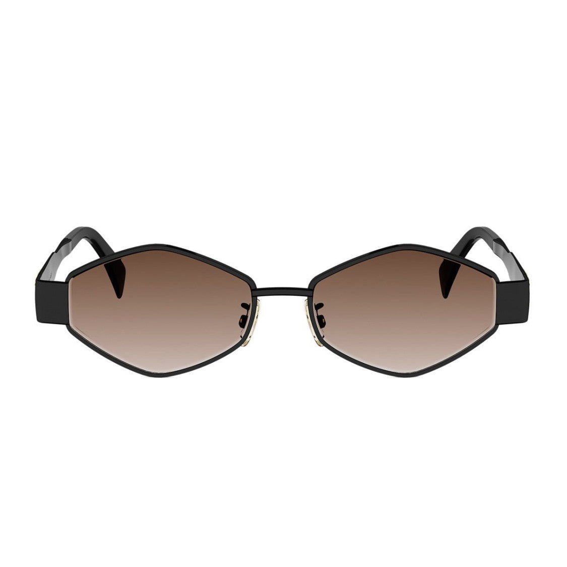 Celine Black Metal Triomphe Geometric Sunglasses