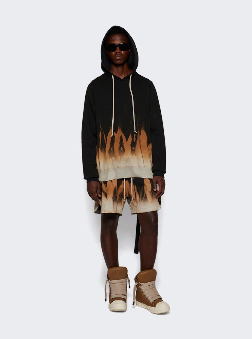 Drkshdw By Rick Owens Oversized Hoodie Black And Terra