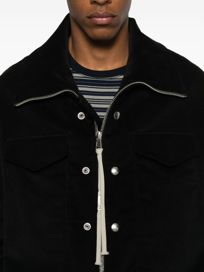 State Of Order Boxy-Fit Black Velvet Jacket With Logo