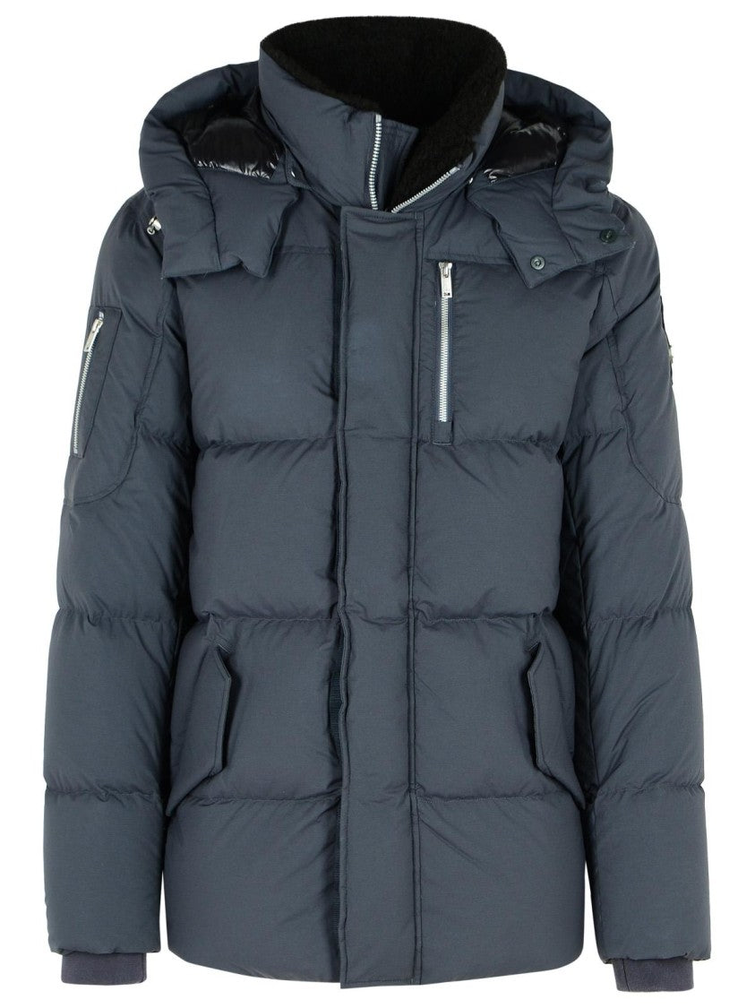 Moose Knuckles Everest 3Q' Grey Nylon And Cotton Down Jacket