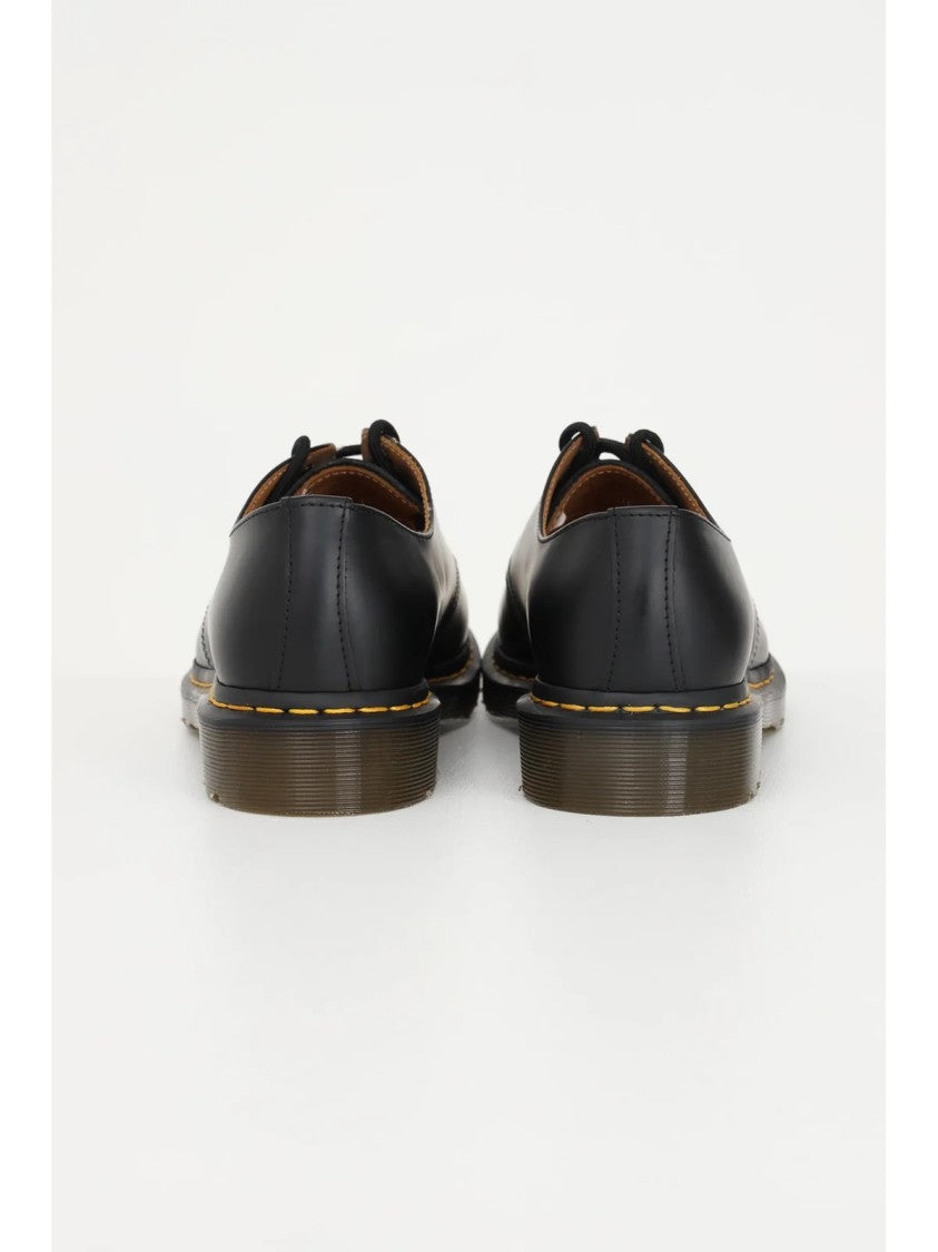 Dr. Martens Lace-Up Leather Shoes With Signature Yellow Stitching