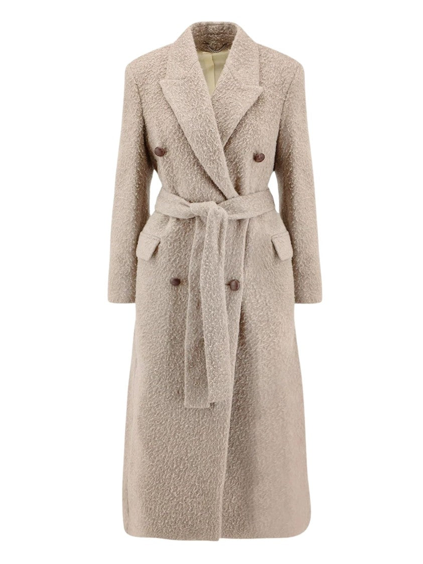 Golden Goose Double Breasted Coat With Detachable Belt Casentino Wool