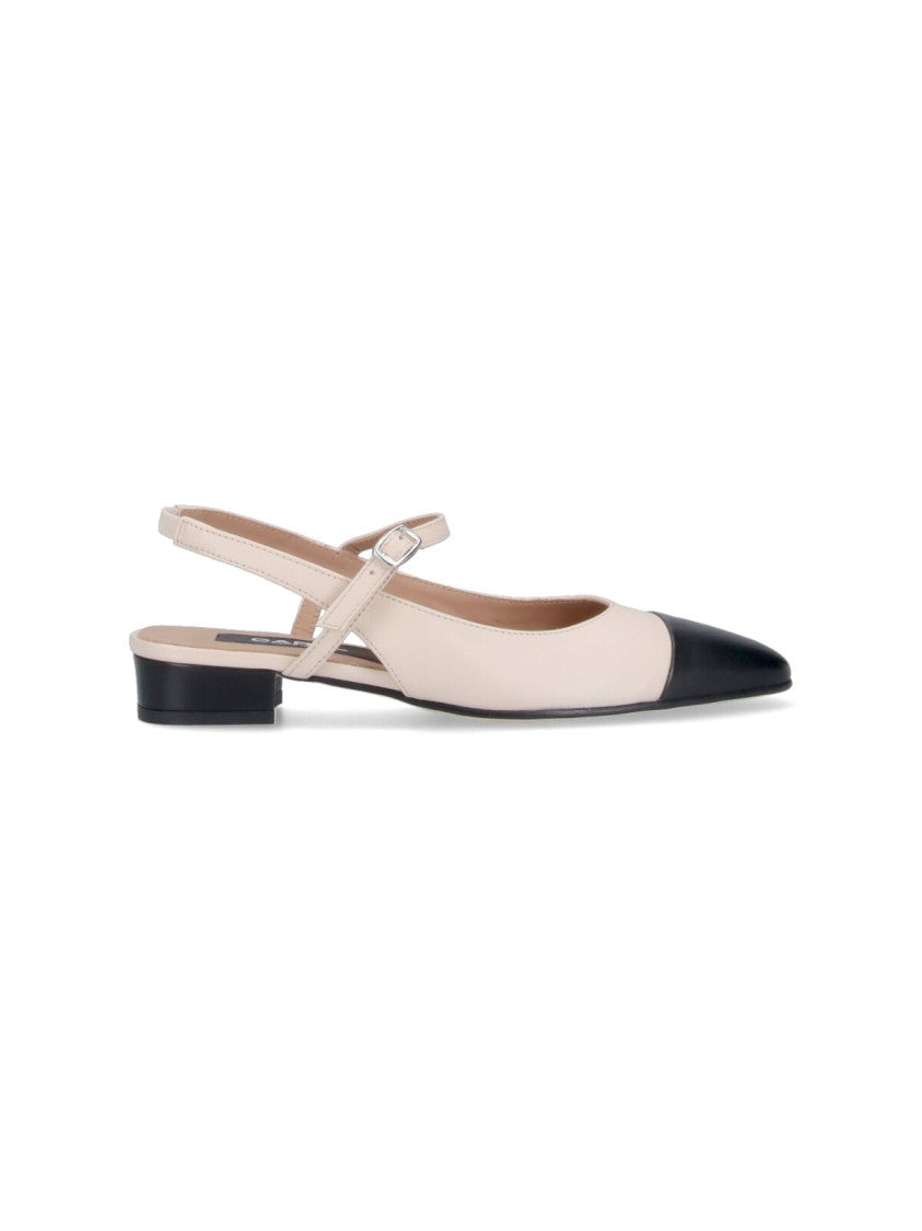 Carel "Oceano" Slingback Mules – Beige