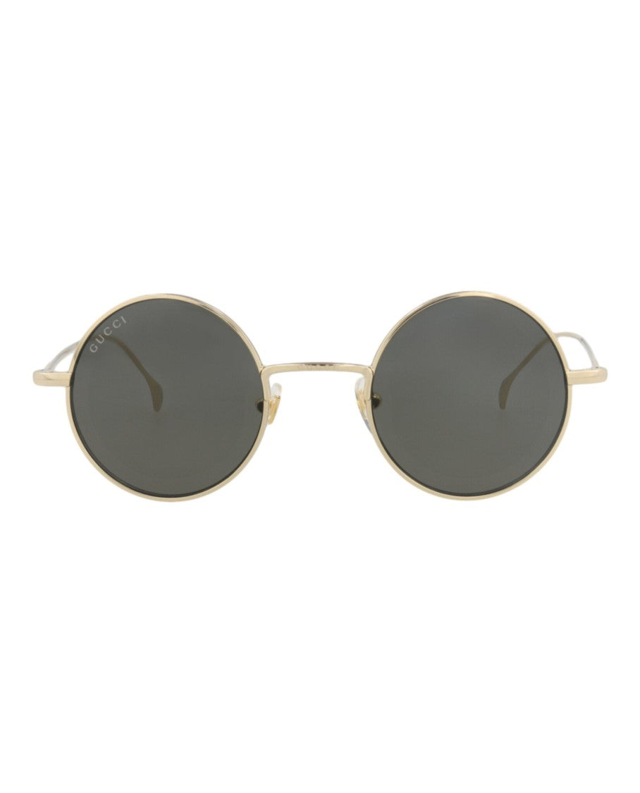 Gucci Round-Frame Metal Sunglasses