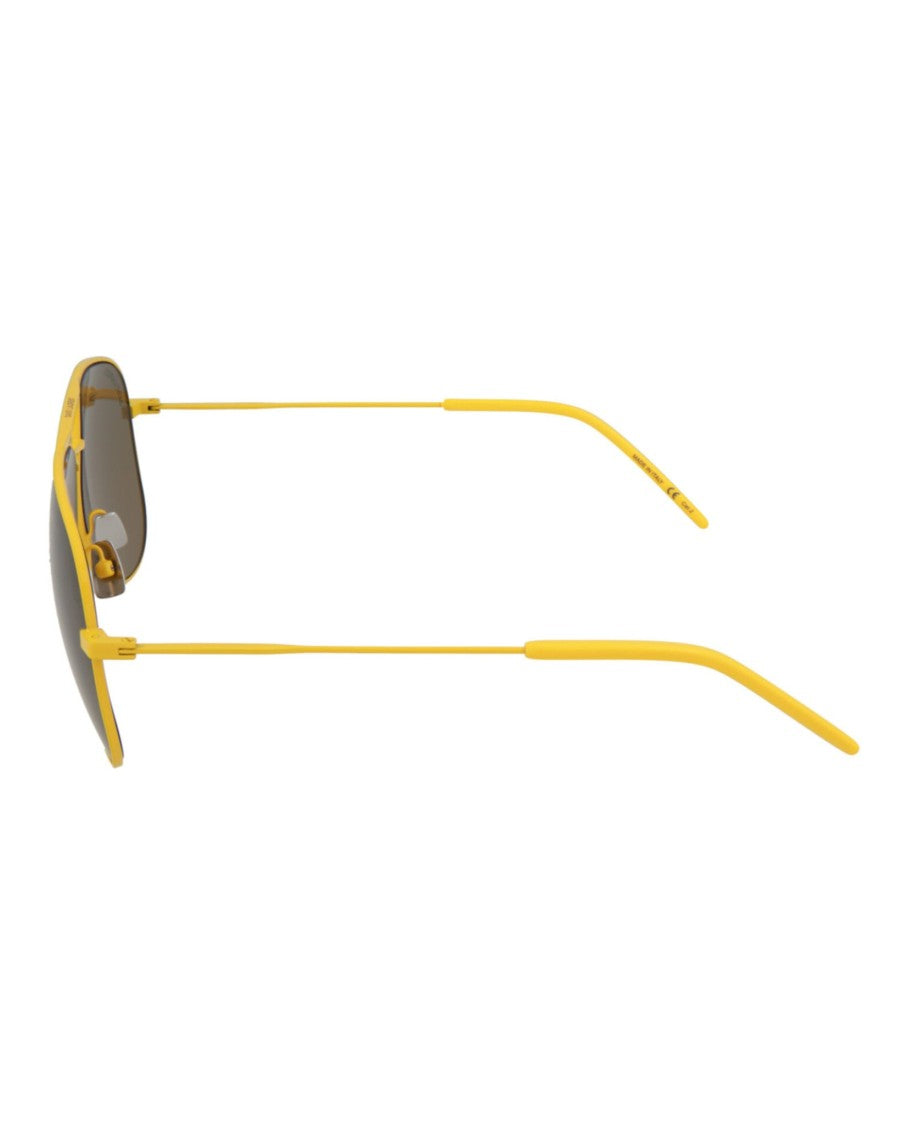 Saint Laurent Aviator-Style Metal Sunglasses With Adjustable Nosepads