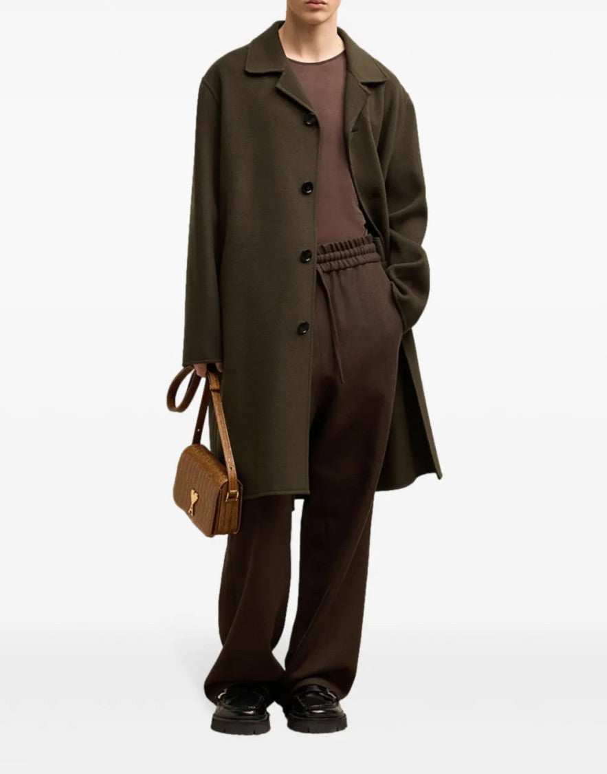 Ami Paris De Coeur Single-Breasted Car Coat