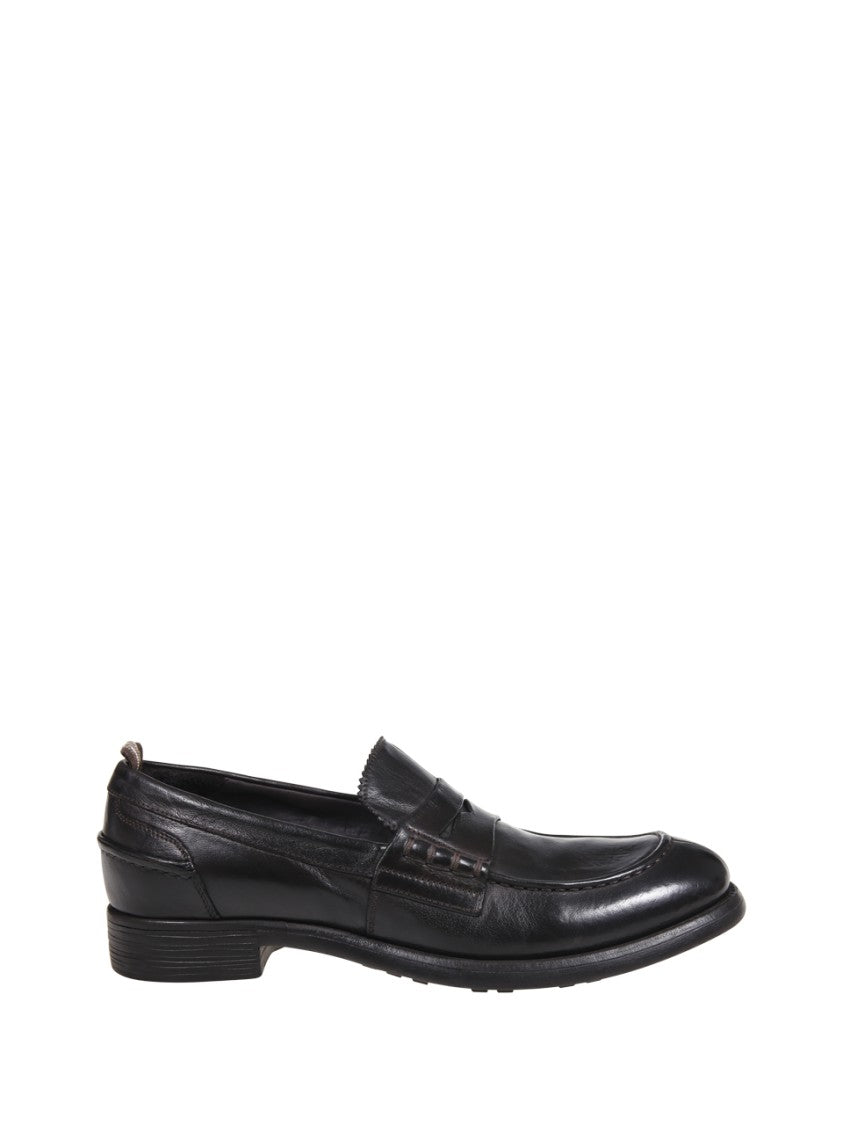 Officine Creative Buffalo Leather Loafer With Rubber Sole