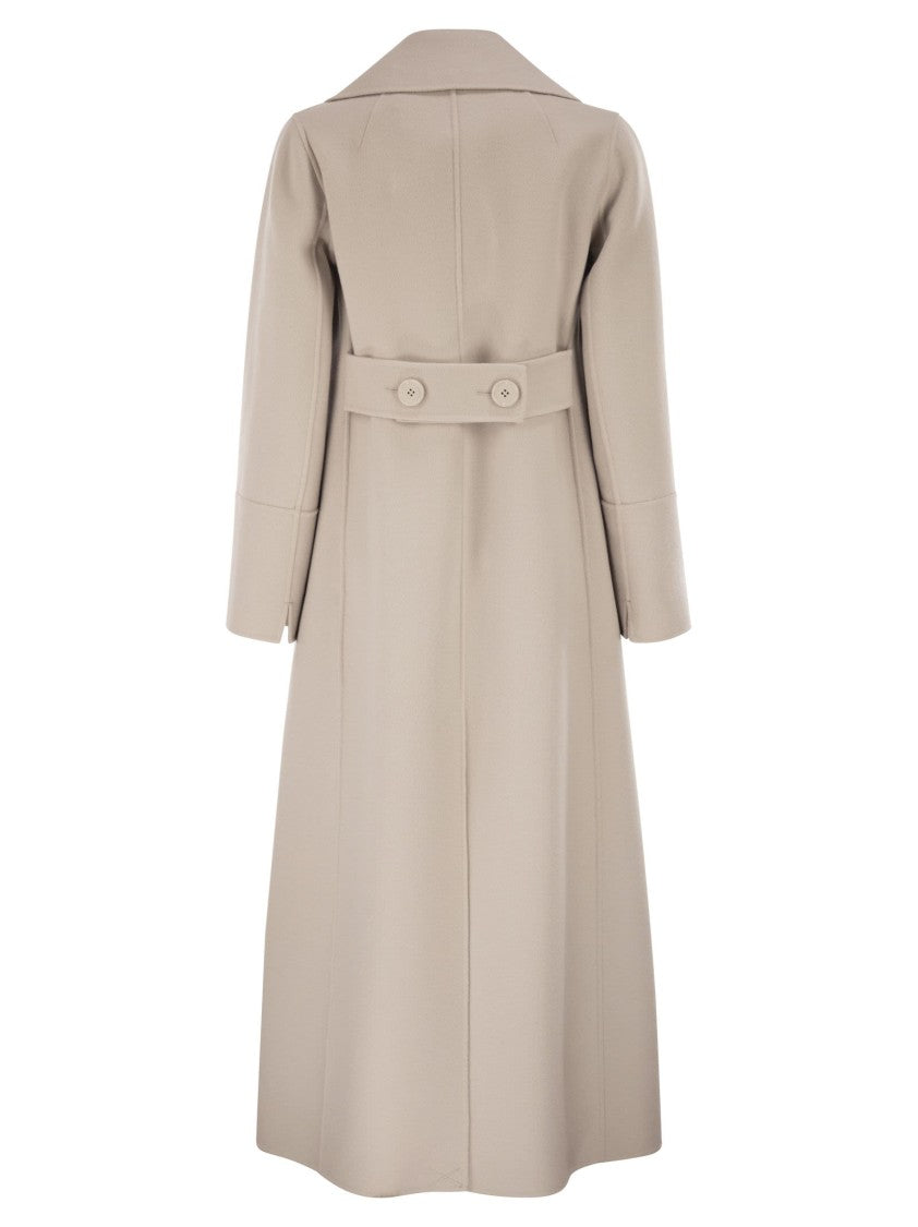 Max Mara Smmcustodi - Long Wool Coat With Martingale