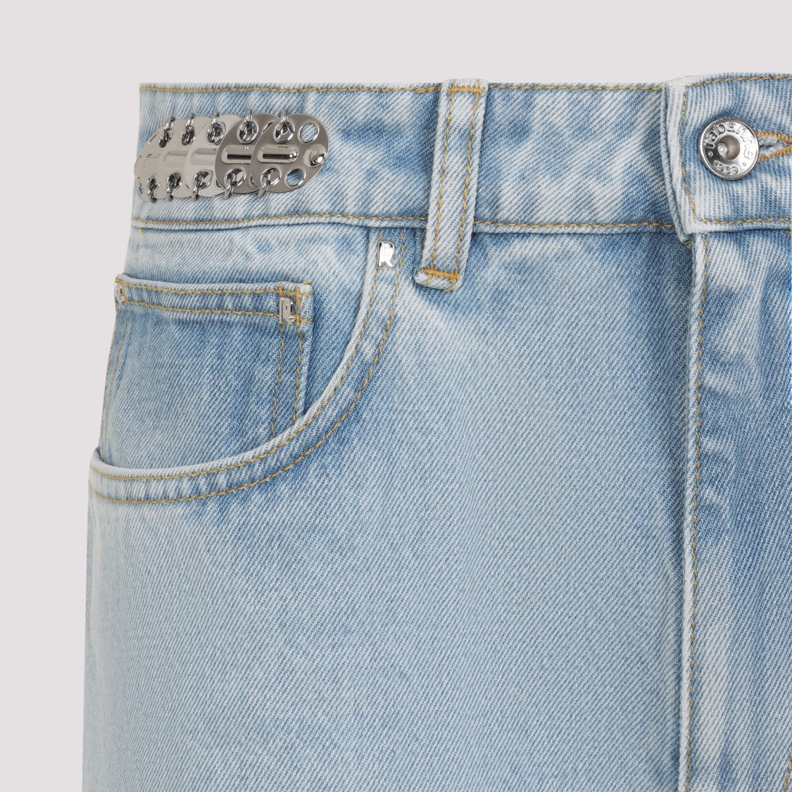 Rabanne Flared High-Waisted Blue Denim Jeans