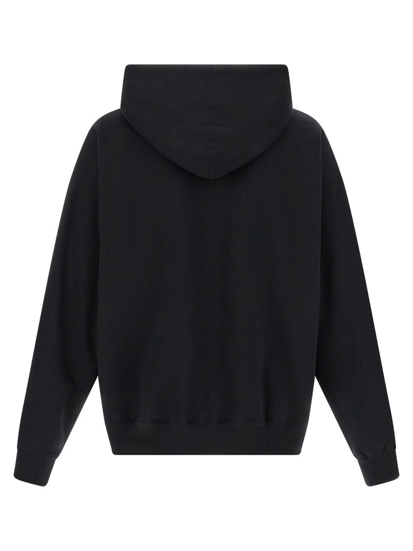 Y-3 Relaxed-Fit Black Hoodie With Subtle Front Logo And Side Pockets