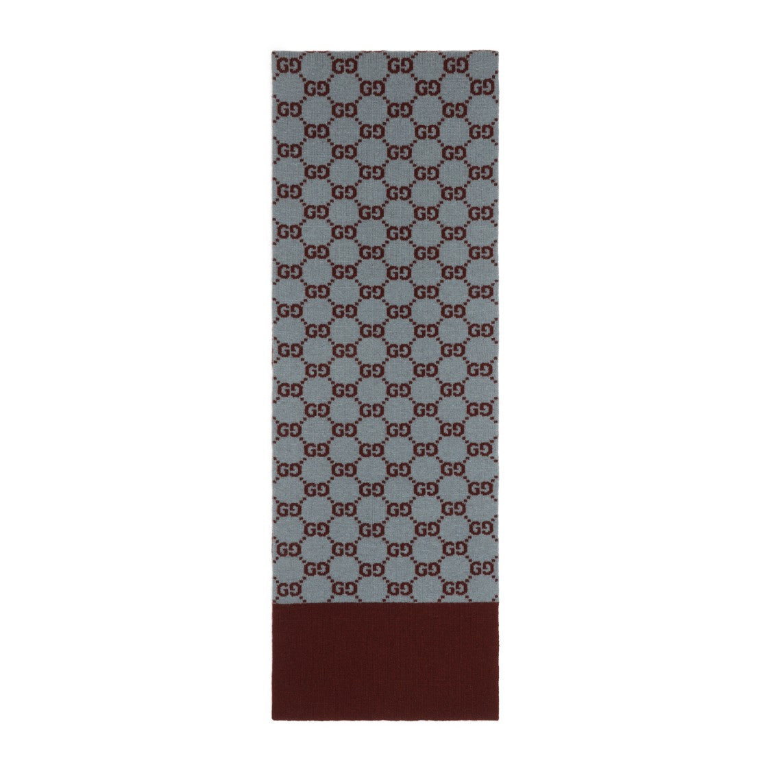 Gucci Logo Pattern Scarf In Luxurious Wool Blend