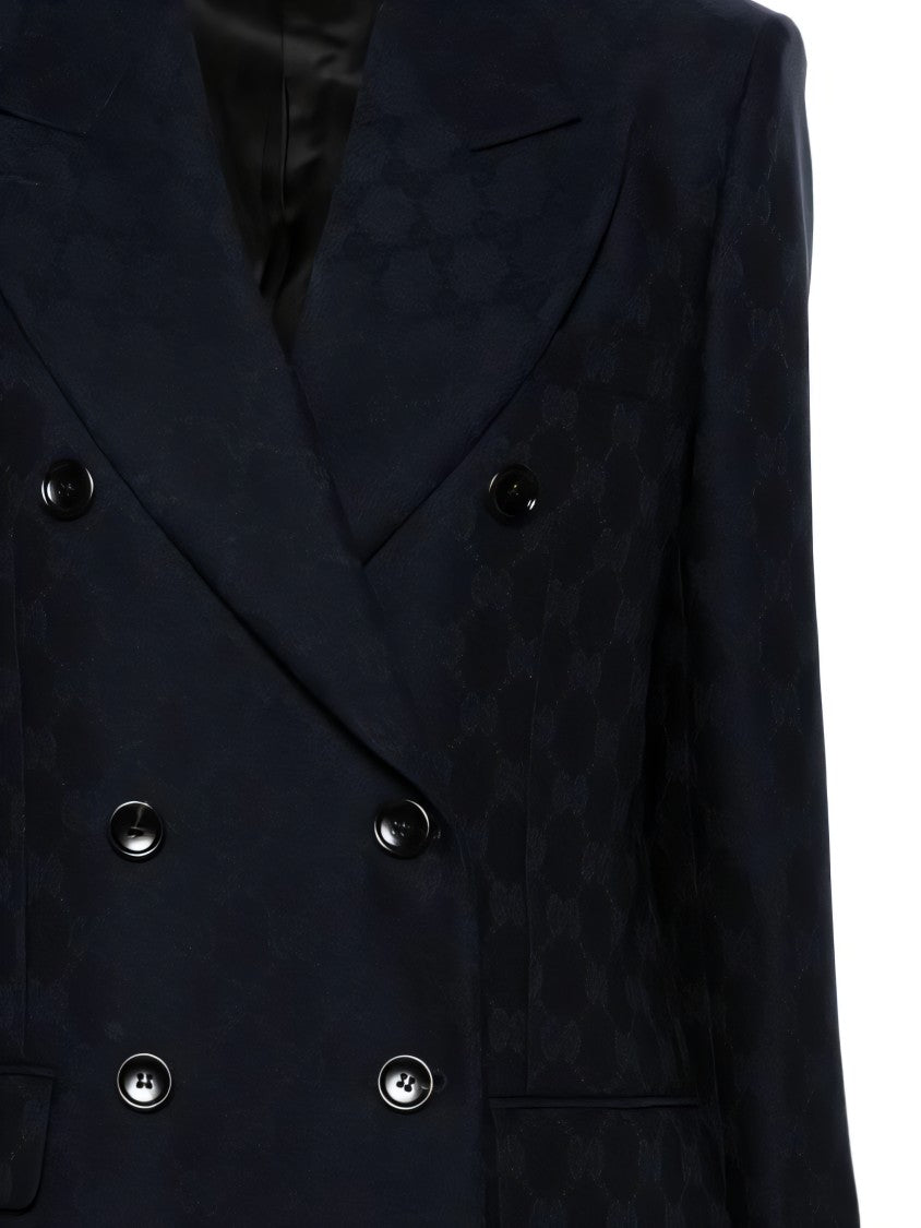 Gucci Double-Breasted Black Wool Jacket