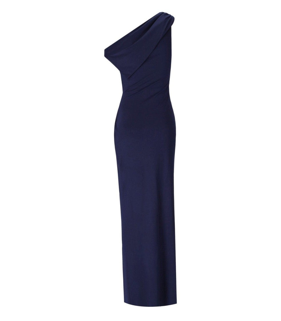 Elisabetta Franchi Red Carpet Oltremare Asymmetric Dress