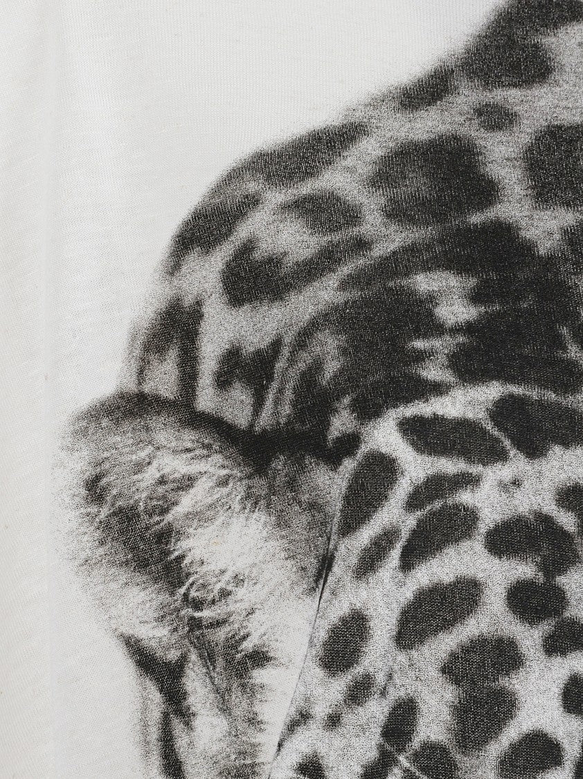 Stella Mccartney Leopard Face Print Short-Sleeved T-Shirt With Relaxed Fit