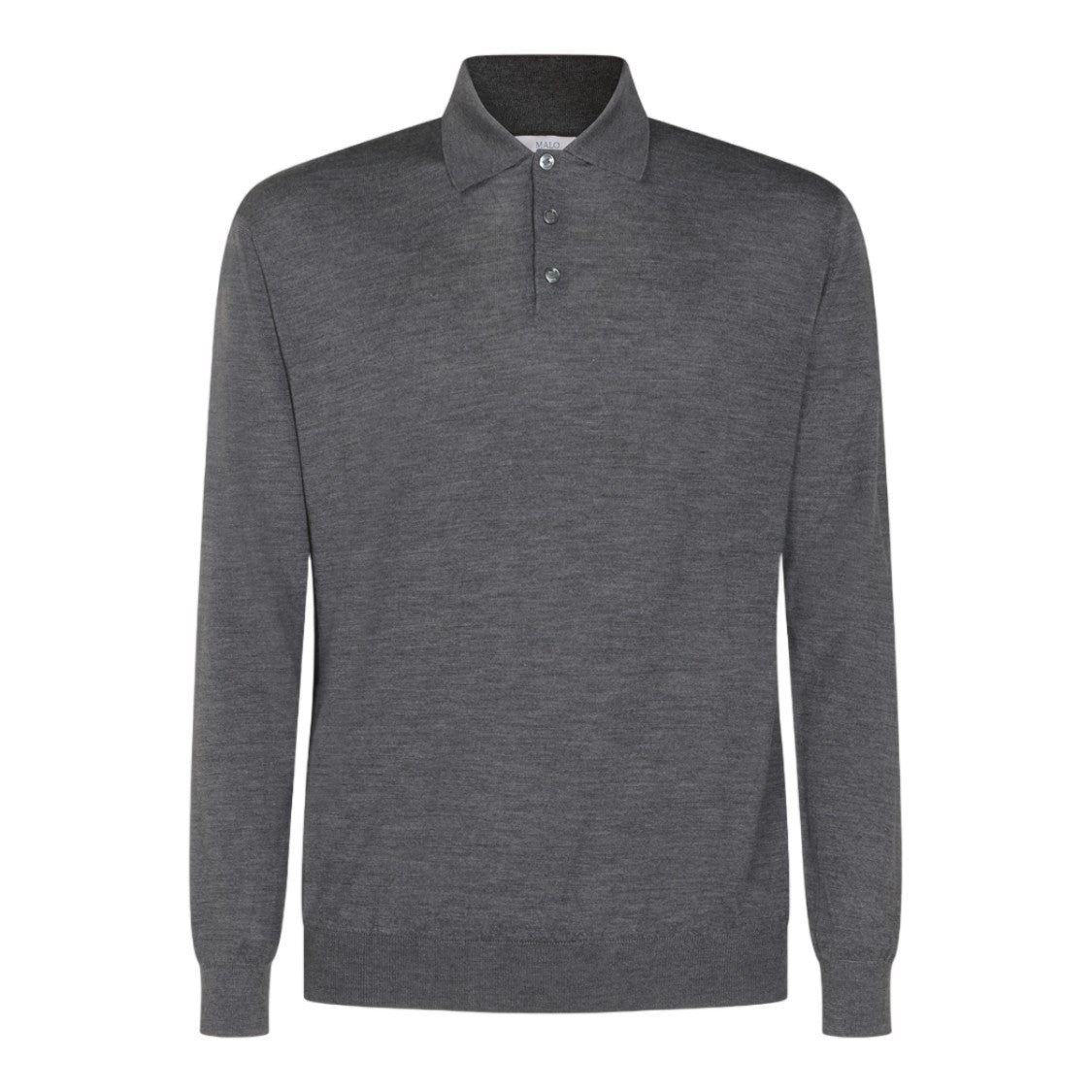 Malo Long-Sleeve Polo Shirt With Classic Collar And Fitted Silhouette