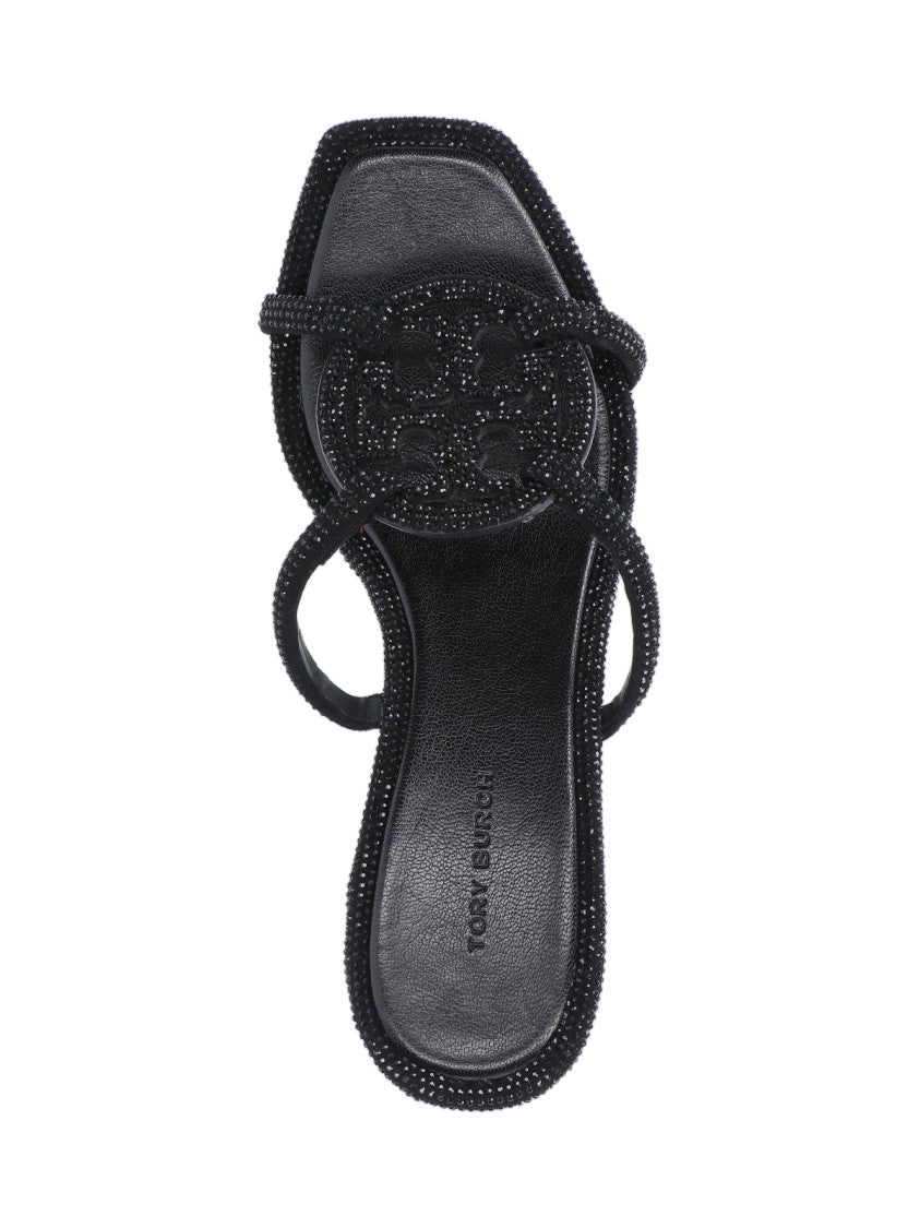 Tory Burch Miller Geo Bombé' Sandals – Black