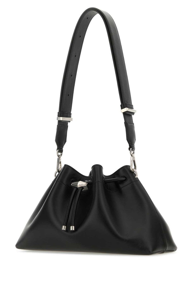 Jimmy Choo Black Leather Bon Bon Crossbody Bag