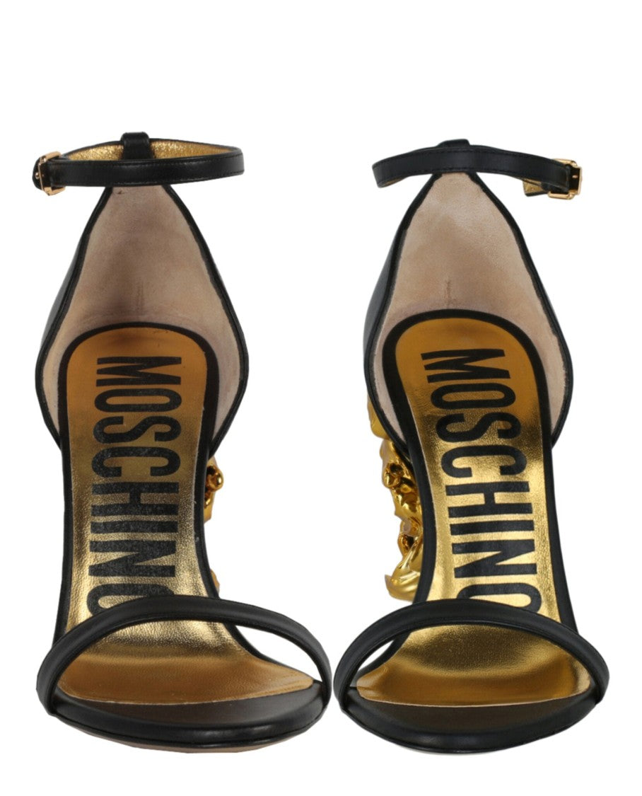 Moschino Sculpted Baroque Heel Sandals