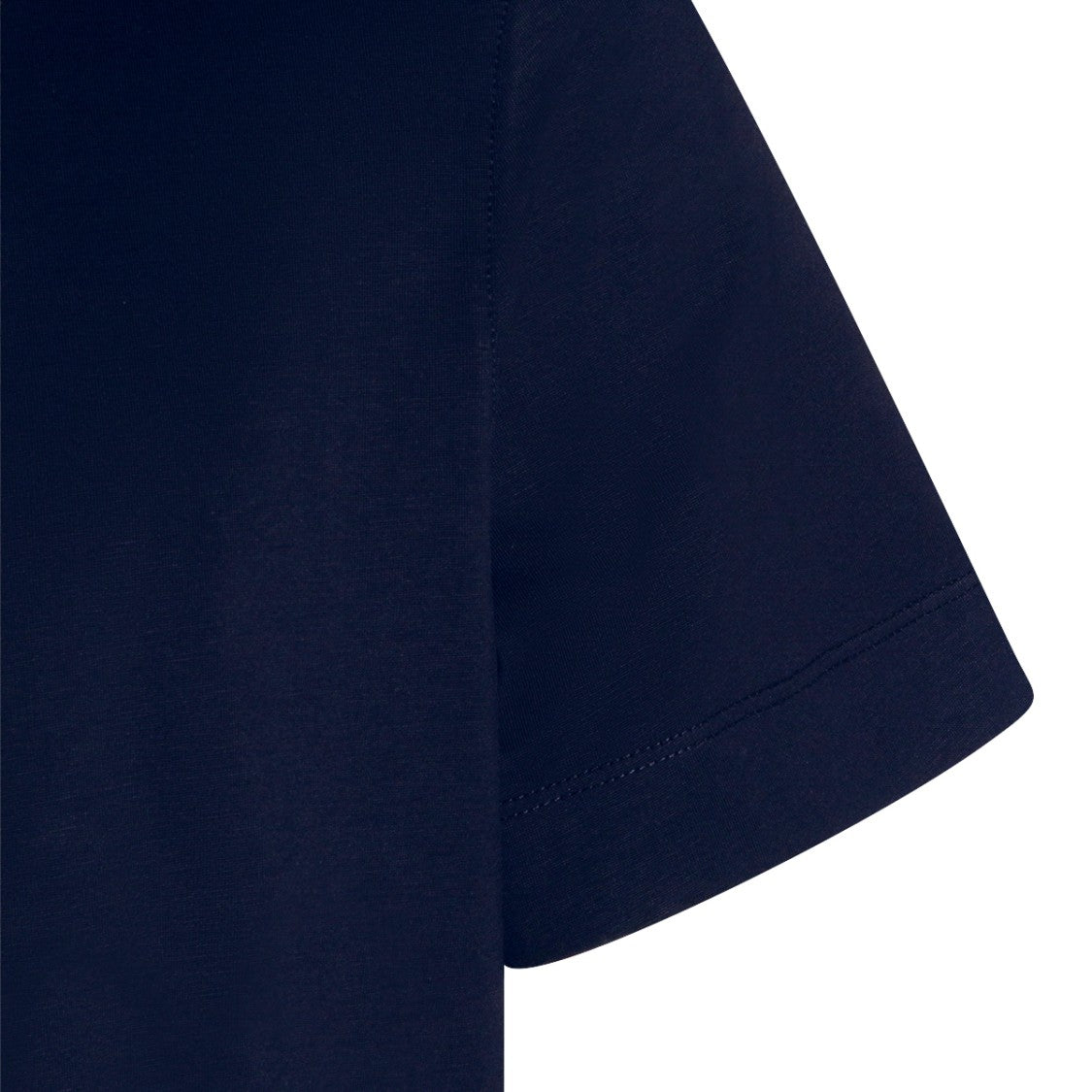Zegna Navy Cotton Crew Neck Short Sleeve Knitwear