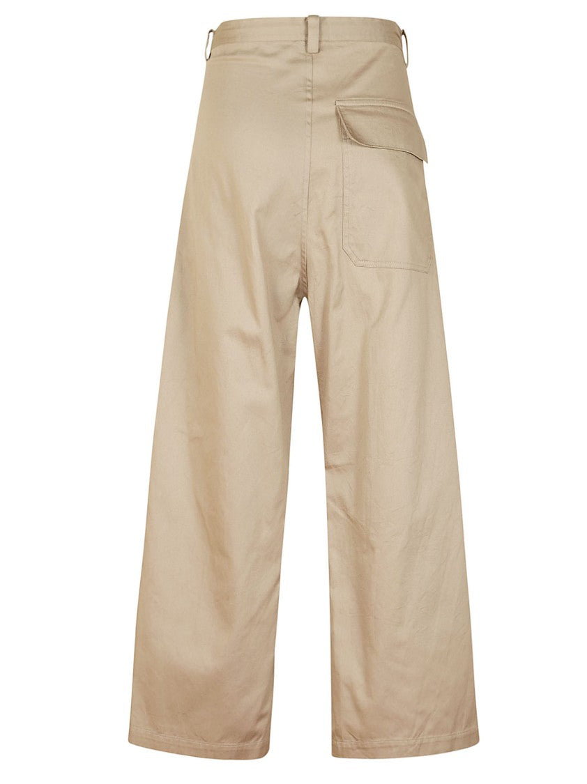 Yohji Yamamoto Wide-Leg Pants With High Waist And Utility Pockets