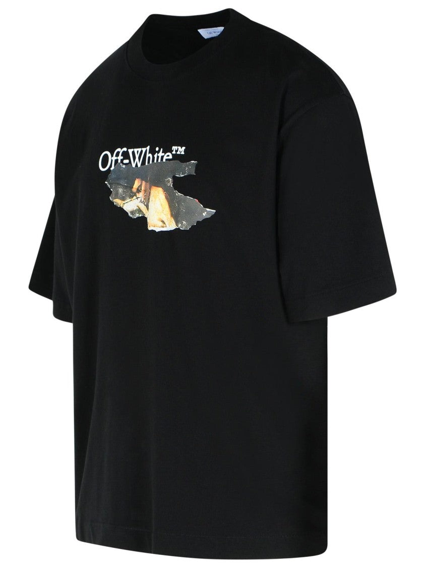 Off-White 'Paint Arrow' Black Cotton T-Shirt