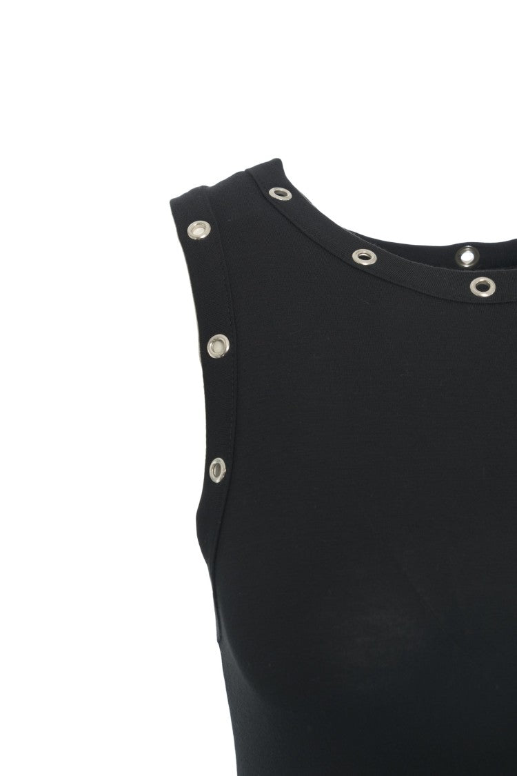 Thom Krom Calf-Length Midi Dress With Eyelet Embellishments